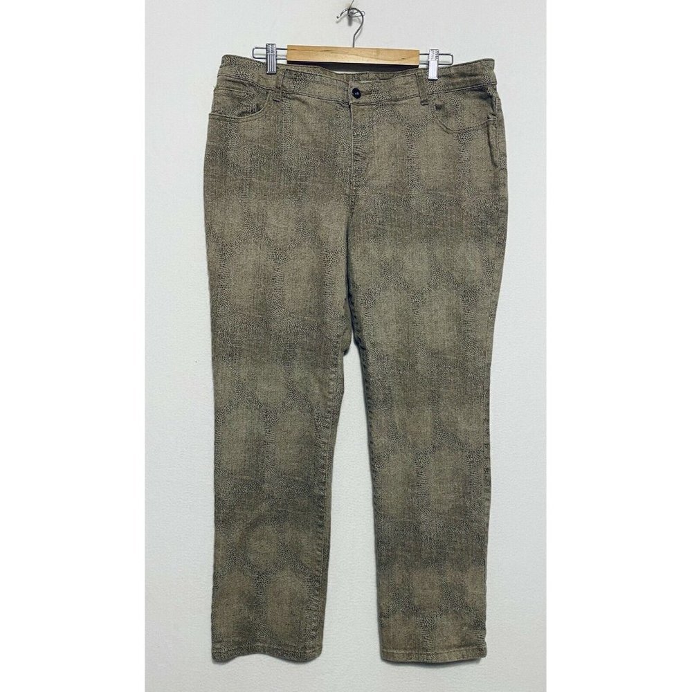Women’s Olive Brown Slim Straight Jeans